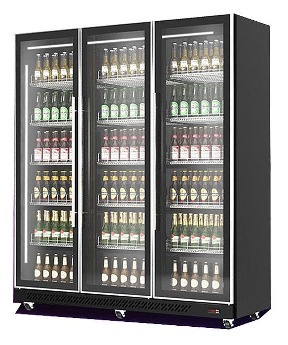Koelkast 3 Glasdeuren Zwart, Articles professionnels, Horeca | Équipement de cuisine, Envoi