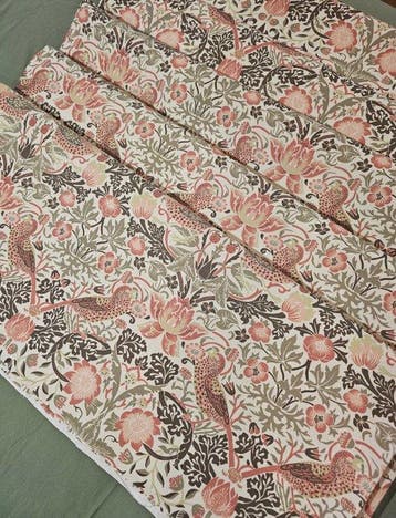 Stof William Morris Engels Strawberry Thief - 300x280 cm -