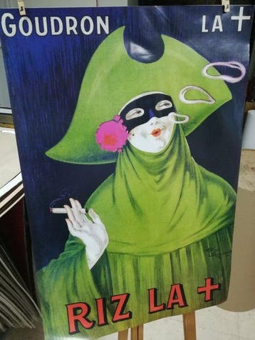 Publicitario Clásico - RIZ LA+ papel de fumar - Cartel, Antiquités & Art
