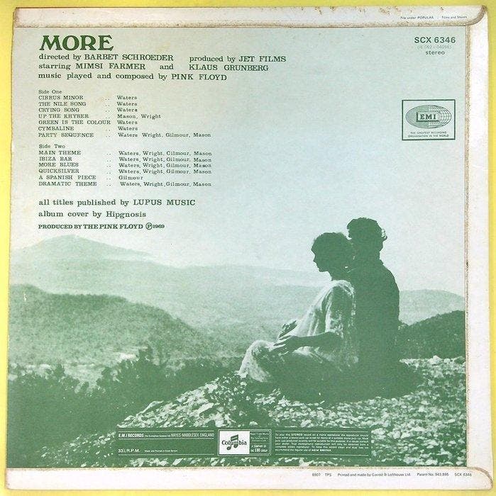 Pink Floyd - More (Holland 1969 1st pressing LP) - LP album, Cd's en Dvd's, Vinyl Singles
