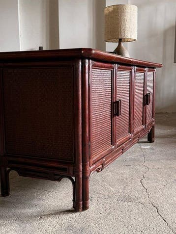Dressoir - Bamboe, Rattan, Hout