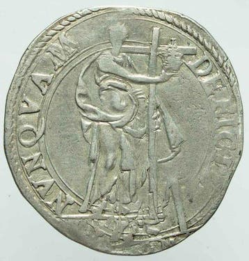 Italië, Pauselijke Staat Gregorio XIII. Testone 1585