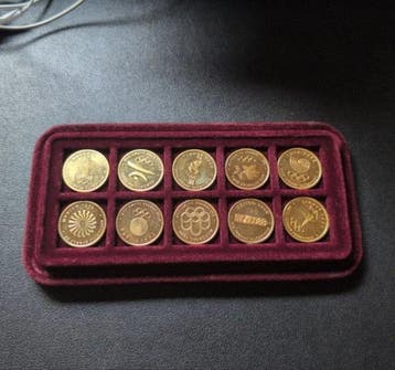 Pièces des Jeux Olympiques en or 22 carats - collection