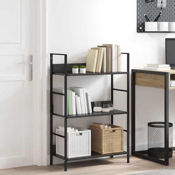 vidaXL Boekenkast met 3 schappen 60x27,6x90,5 cm bewerkt, Verzenden