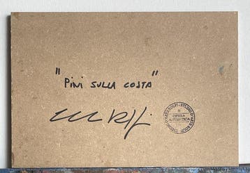 Claudio Rolfi (1960) - Pini sulla costa, Antiquités & Art, Art | Peinture | Moderne