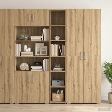 vidaXL Highboard Artisanaal eiken 30 x 41 x 185 cm Bewerkt, Verzenden