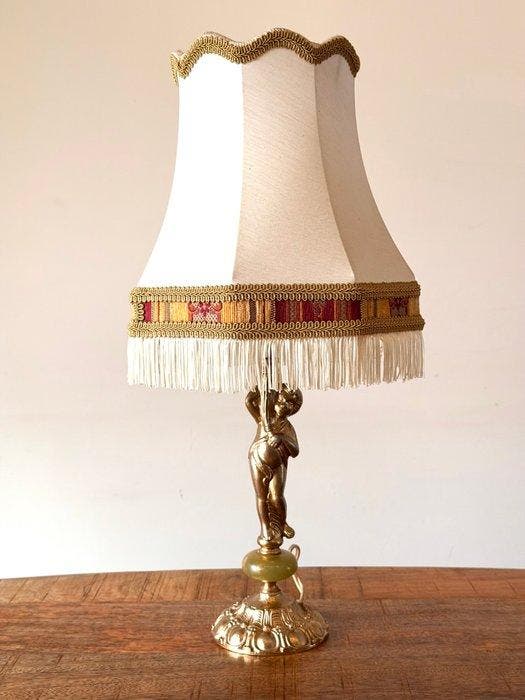 Tafellamp - Onyx, Legering - Lamp in barokstijl, Antiek en Kunst, Curiosa en Brocante