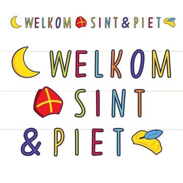 Letterslinger Sint en Piet 3m, Verzenden, Nieuw
