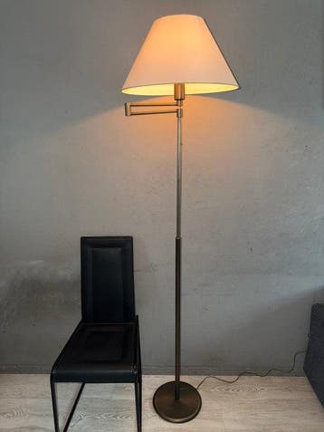 Kullman Lampen - Staande lamp - Messing, Textiel - Een