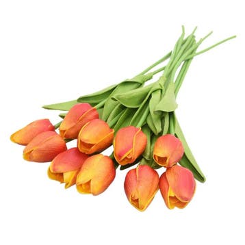 Kunst Boeket - Tulpen Zijden Bloemen Tulp Luxe Boeketten, Verzenden, Nieuw