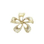 Gouden bloem broche, Handtassen en Accessoires, Broches, Ophalen of Verzenden, Gebruikt, Overige kleuren, Goud