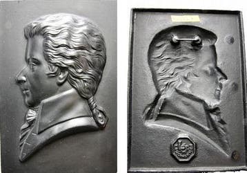Plakette 1956 Musik Mozart, Wolfgang Amadeus 1756-1791, Ö.., Postzegels en Munten, Verzenden
