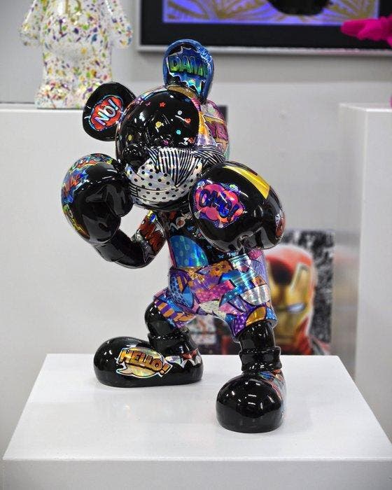 Patryk Konrad - Tyson boxer Mickey pop art holographic, Antiquités & Art, Art | Peinture | Moderne