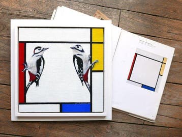 Jos Verheugen - Free after Mondrian, with Woodpeckers