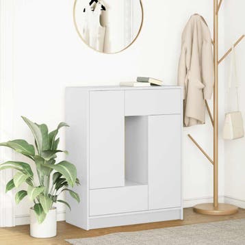 vidaXL Dressoir met lades en deuren 73x31x90 cm wit, Huis en Inrichting, Verzenden, Nieuw
