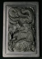 Japanese - Beeld, Dragon / Suzuri / Calligraphy Ink Stone /
