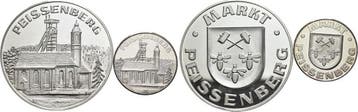 1980 Moderne medaille Markt Peissenberg (bayern), Peissen..., Timbres & Monnaies, Verzenden