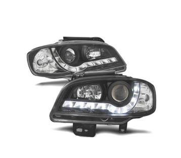 PHARES POUR SEAT IBIZA CORDOBA 6K2 99-02 DAYLIGHT FOND NOIR, Autos : Pièces & Accessoires, Verzenden