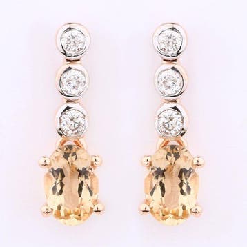 2-delige sieradenset - 14 karaat Roségoud - 1.47ct. tw.
