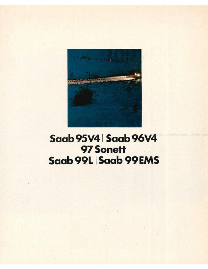 1972 SAAB PROGRAMMA BROCHURE NEDERLANDS, Livres, Autos | Brochures & Magazines