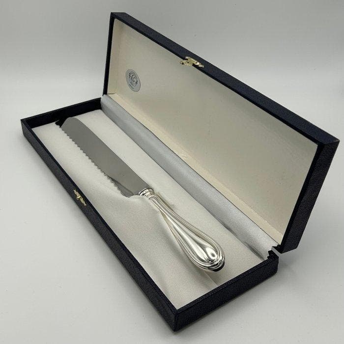 Greggio - Keukenmes - Bread knife - .800 zilver - Italië -, Antiquités & Art, Antiquités | Argent & Or