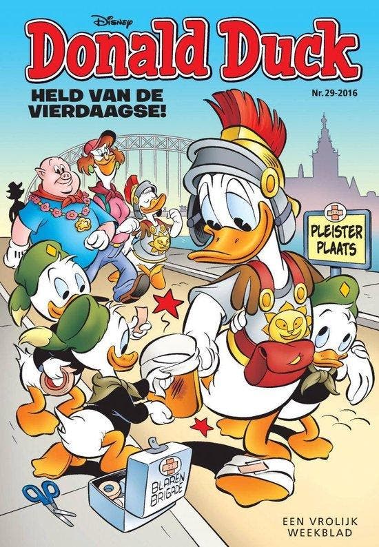 Donald Duck weekblad 29 2016 held van de vierdaagse Disney, Boeken, Overige Boeken, Zo goed als nieuw, Verzenden