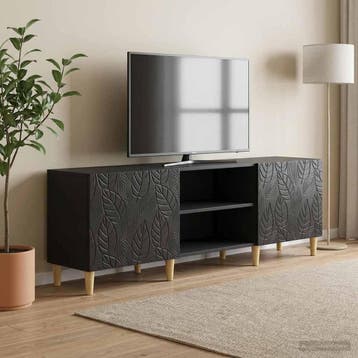 vidaXL TV Kast 150 x 31 x 50 cm Zwart Bewerkt hout, Verzenden