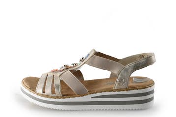 Rieker Sandalen in maat 39 Beige, Verzenden, Beige, Sandalen of Muiltjes, Zo goed als nieuw