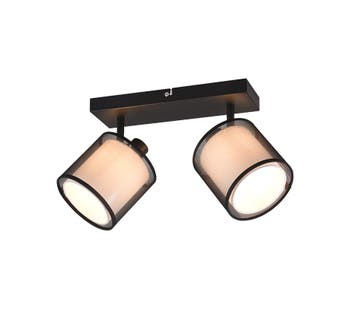 Trio BURTON plafondspot | E14 Fitting | mat zwart met rookkl, Verzenden