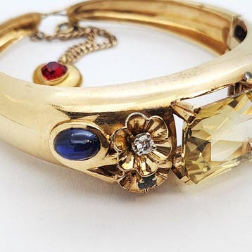 Armband - 14 karaat Geel goud - 17.45ct. tw. Citrien -