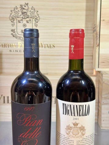 Antinori: Pian delle Vigne 1997 & Tignanello 2001 - Brunello, Verzamelen, Wijnen, Nieuw