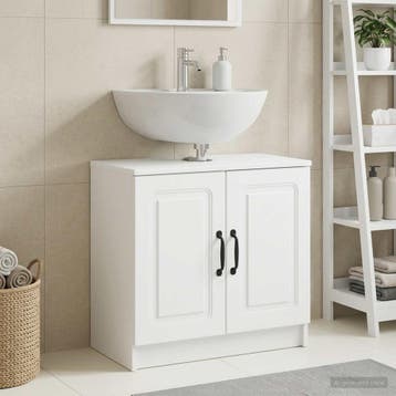 vidaXL Wastafel kabinet voor de badkamer UTRECHT Wit, Verzenden, Nieuw