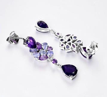 Sans prix de réserve - Boucles doreilles Argent 925 plaqué