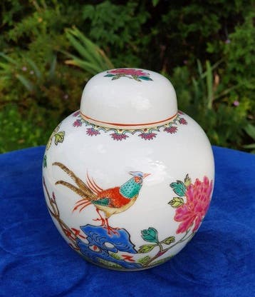Fijn paar Chinese Famille Rose Pheasant & Peony met