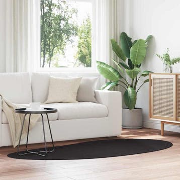vidaXL Tapijt HUARTE Zwart 100 x 200 cm Polyester, Verzenden, Nieuw