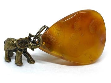 The Lucky Charm Elephant - porte-clés en ambre baltique