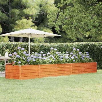 vidaXL Plantenbak verhoogd 400x80x45 cm cortenstaal roestig, Verzenden