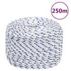 vidaXL Boot touw 8 mm 250 m polypropyleen wit, Verzenden
