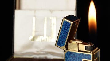 Dunill - Lapis Lazuli Pattern Rollagas Lighter - Zonder
