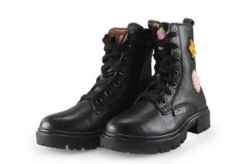 Muyters Veterboots Meisjes in maat 28 Zwart, Kinderen en Baby's, Verzenden, Jongen of Meisje, Schoenen, Zo goed als nieuw