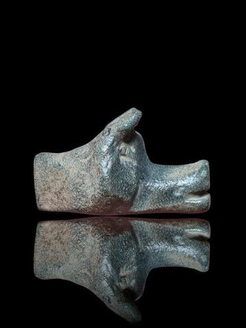 Oud-Romeins Brons Rare Legion X Boar Figure (Zonder