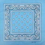 Haarband Bandana Zakdoek 55cm – Paisley Print – Lichtblauw, Handtassen en Accessoires, Nieuw