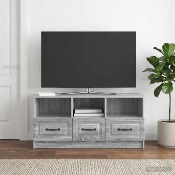 vidaXL TV Kast met lade Grijs sonoma 102 x 34,5 x 47 cm, Verzenden