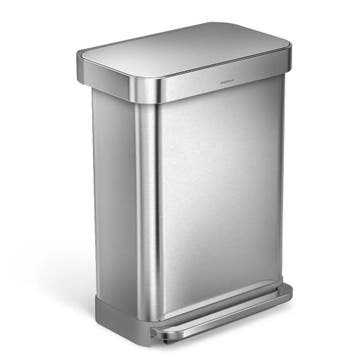 Simplehuman Rechthoekige Pedaalemmer 55L — nieuw, Verzenden, Nieuw