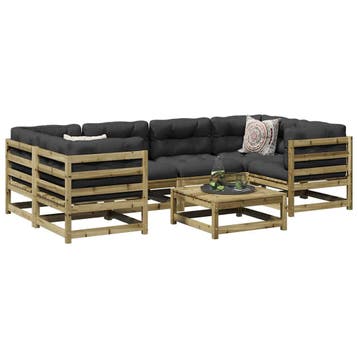 vidaXL 7-delige Loungeset geïmpregneerd grenenhout, Verzenden, Loungeset