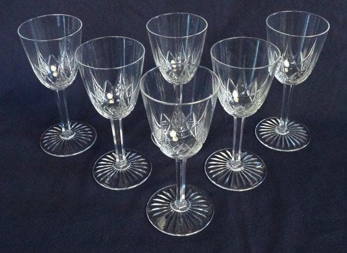 Baccarat - Drinkglas (6) - Model Epron - Kristal, Antiek en Kunst, Antiek | Glaswerk en Kristal