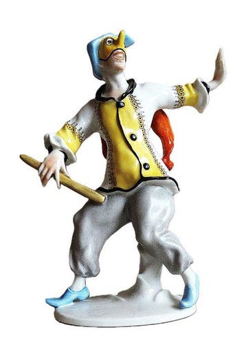 Karl Ens, Volkstedt - Beeldje - Arlecchino Commedia dell