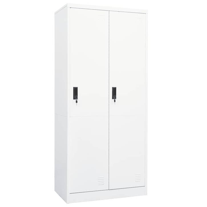 vidaXL Kledingkast 80x50x180 cm staal wit, Huis en Inrichting, Kasten | Kleerkasten, Nieuw, Verzenden
