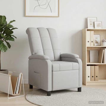 vidaXL Recliner Wolkgrijs Stof, Verzenden, Nieuw