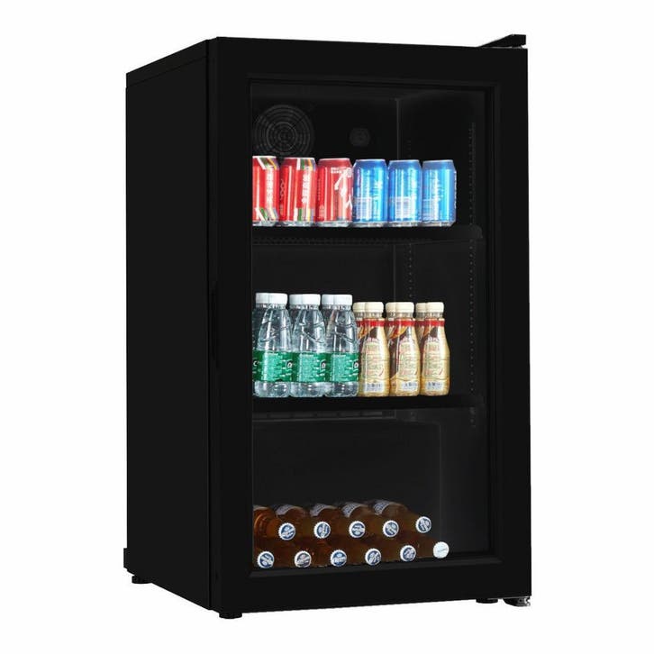 Maxxfrost glasdeur koelkast 1-deurs zwart, Elektronische apparatuur, Koelkasten en IJskasten, 100 tot 150 liter, Nieuw, Zonder vriesvak